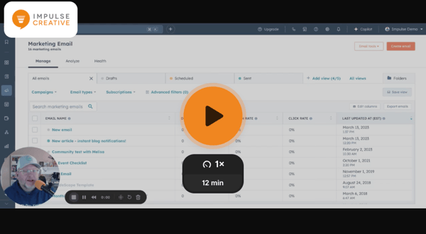 Creating and Managing Marketing Email in HubSpot